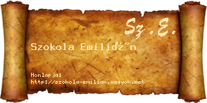 Szokola Emilián névjegykártya